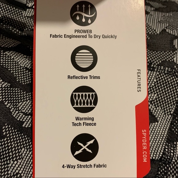 Spyder Active Grey Camo Fleece Lined Leggings NWT Sz Large - Picture 7 of 10